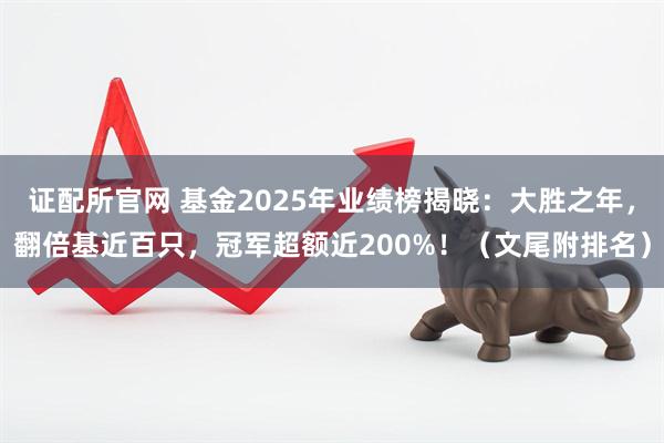 证配所官网 基金2025年业绩榜揭晓：大胜之年，翻倍基近百只，冠军超额近200%！（文尾附排名）